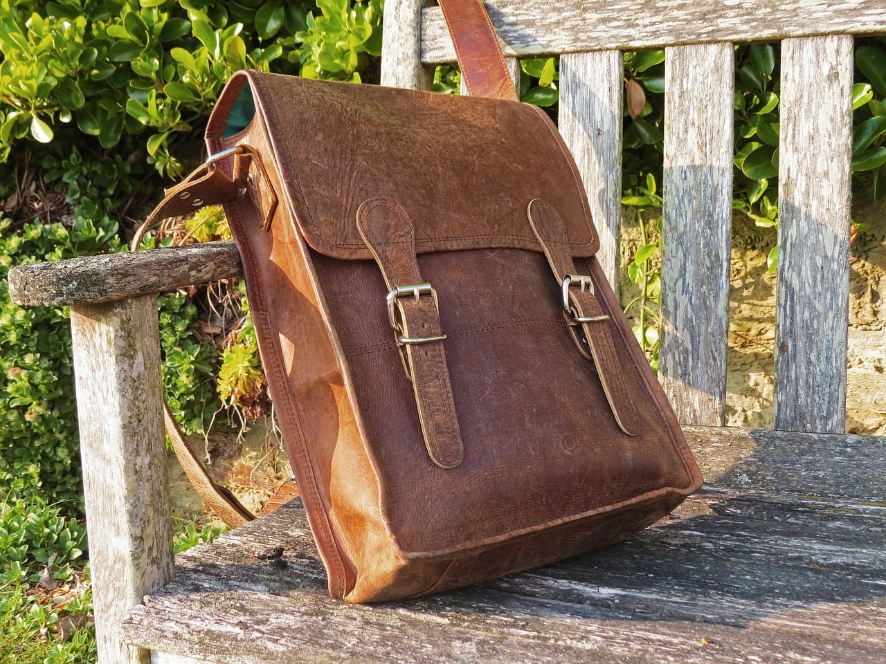 bag, leather, satchel